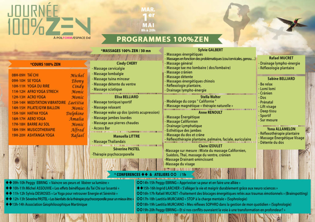 Programme journée 100% Zen